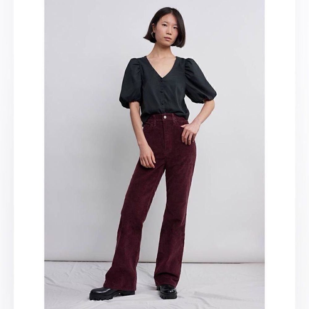 Levi's Ribcage Boot Cut Pants Jeans in Malbec Cord Corduroy